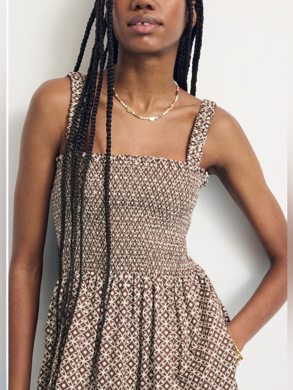 Hill House Anjuli Nap Dress: Chocolate Lattice! - Picture 4 of 6